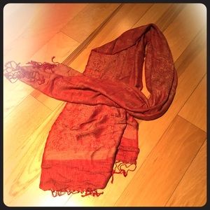 Red pashmina scarf